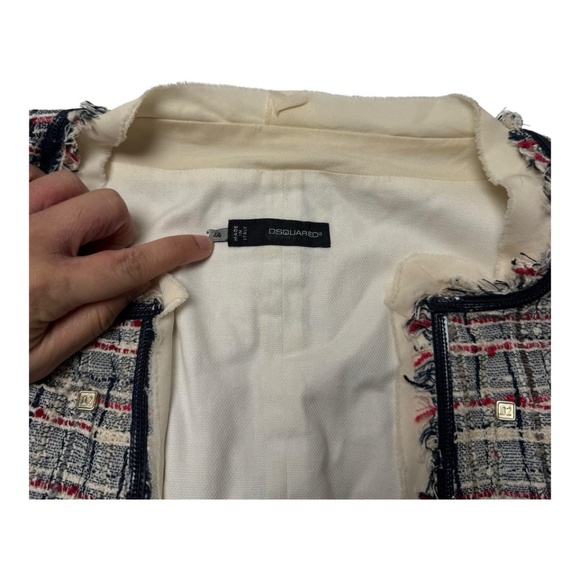 $1220 DSQUARED2 Blazer Jacket IT 44 US 8 UK 12 L Made in Italy - Picture 7 of 14